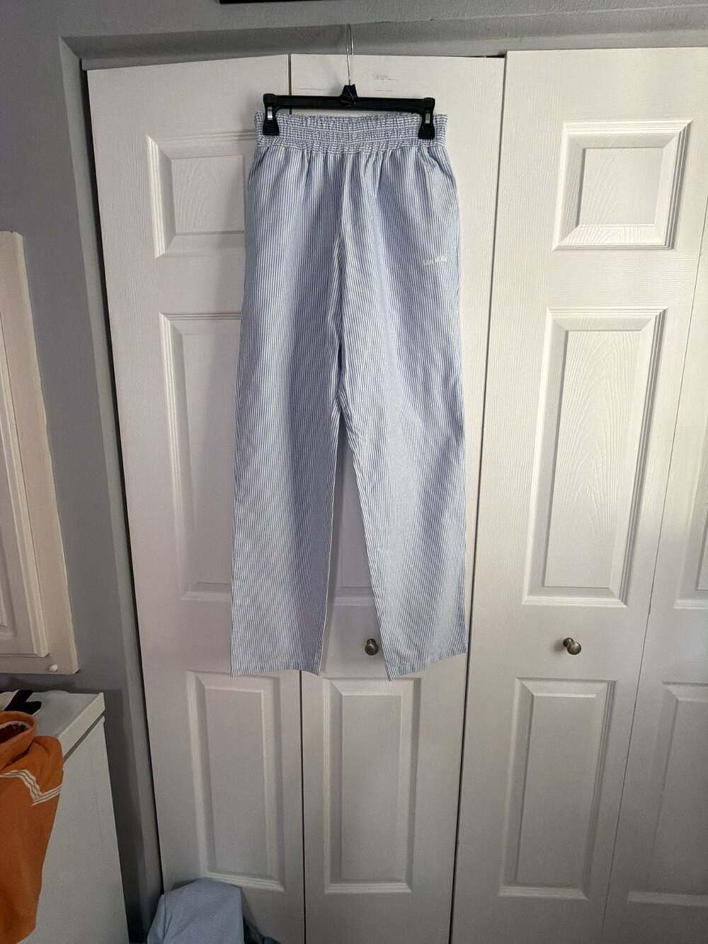 Djerf Avenue Breezy Lounge Pants in Blue Stripe